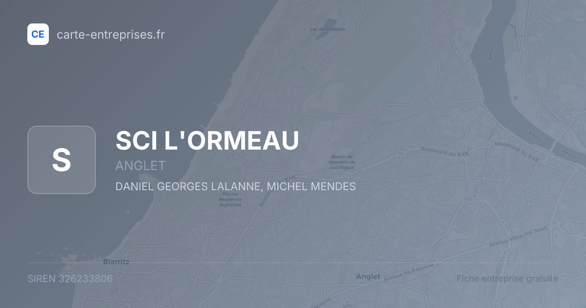 SCI L'ORMEAU — 326233806 — fiche entreprise