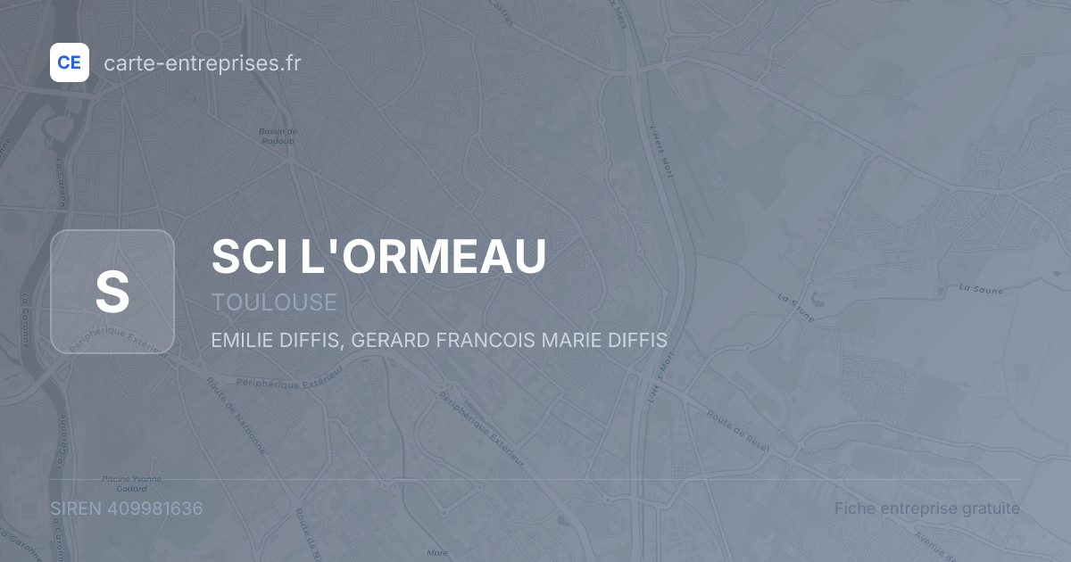 SCI L'ORMEAU — 409981636 — fiche entreprise