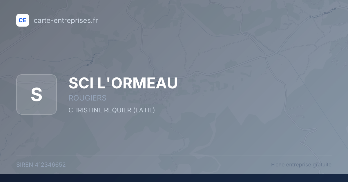 SCI L'ORMEAU — 412346652 — fiche entreprise