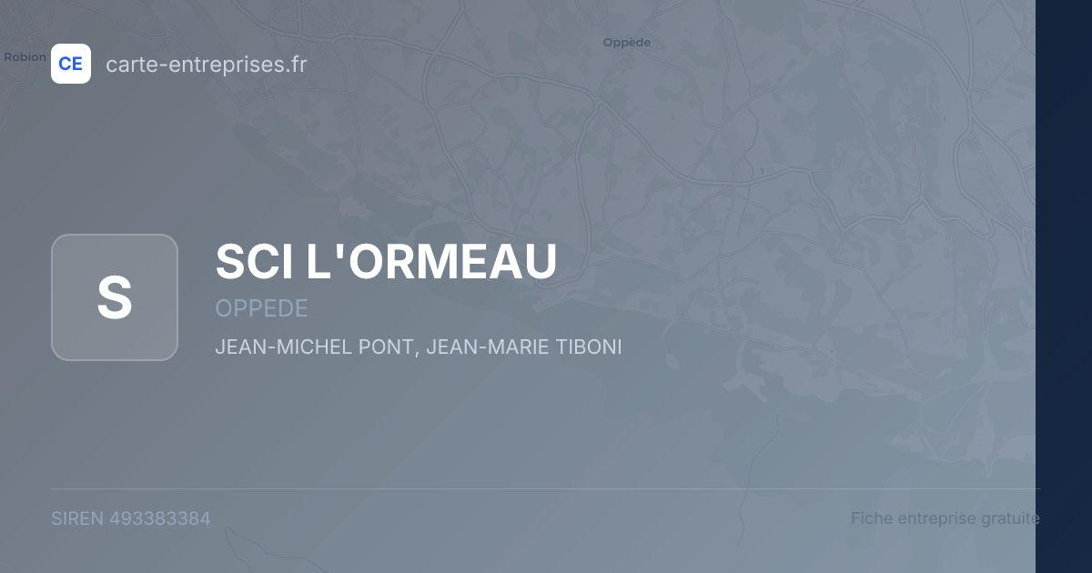 SCI L'ORMEAU — 493383384 — fiche entreprise