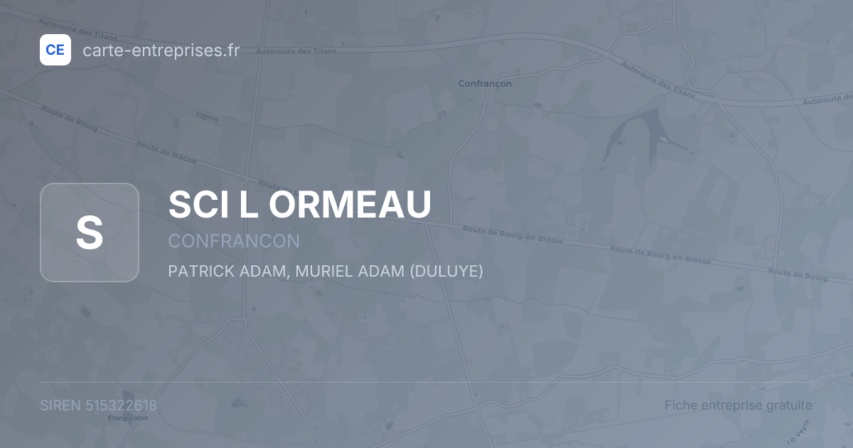 SCI L ORMEAU — 515322618 — fiche entreprise