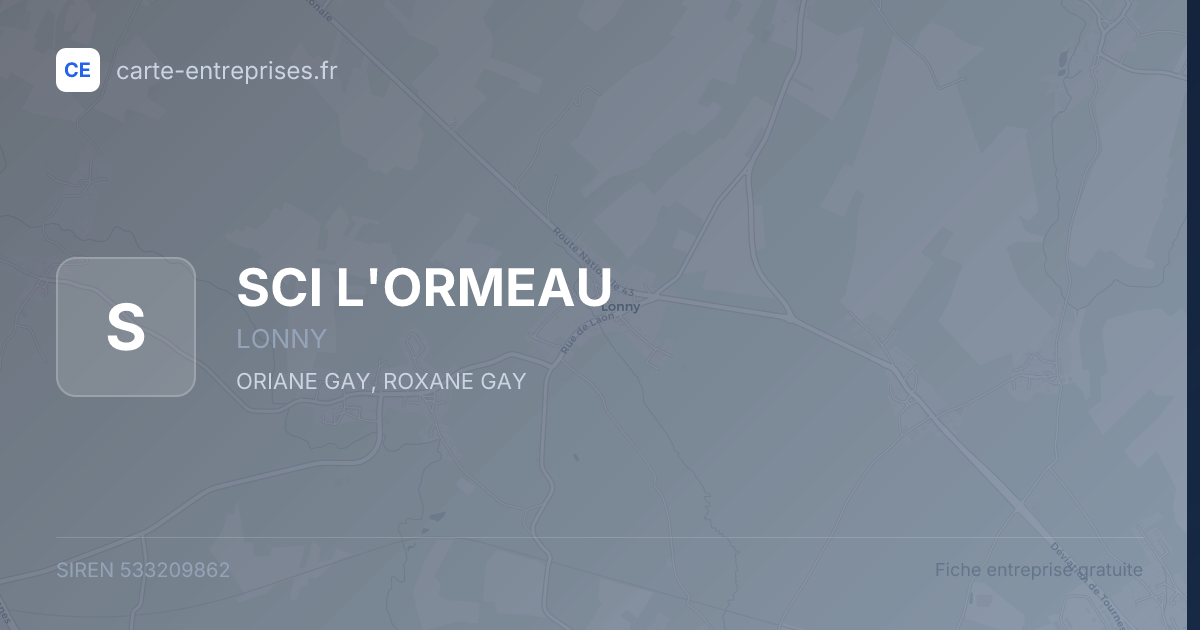 SCI L'ORMEAU — 533209862 — fiche entreprise