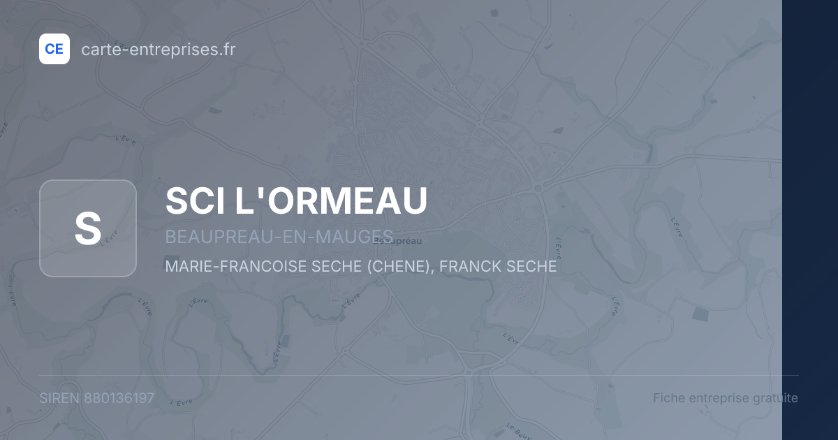 SCI L'ORMEAU — 880136197 — fiche entreprise