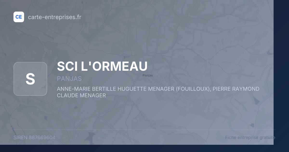 SCI L'ORMEAU — 887669604 — fiche entreprise