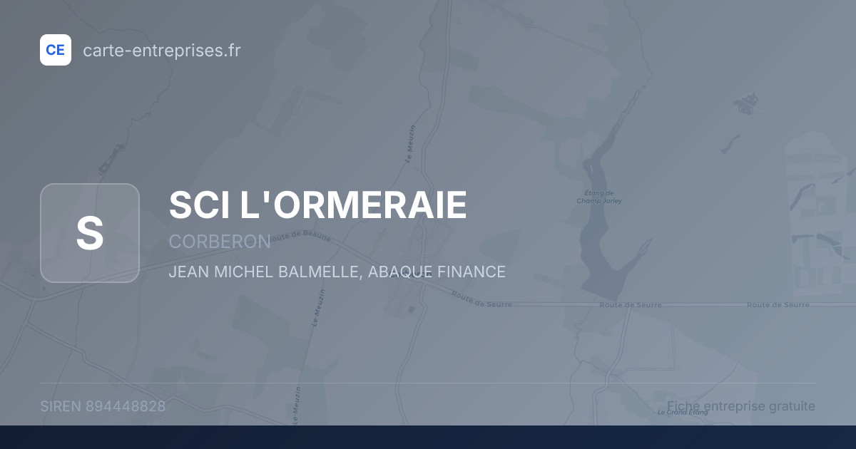SCI L'ORMERAIE — 894448828 — fiche entreprise