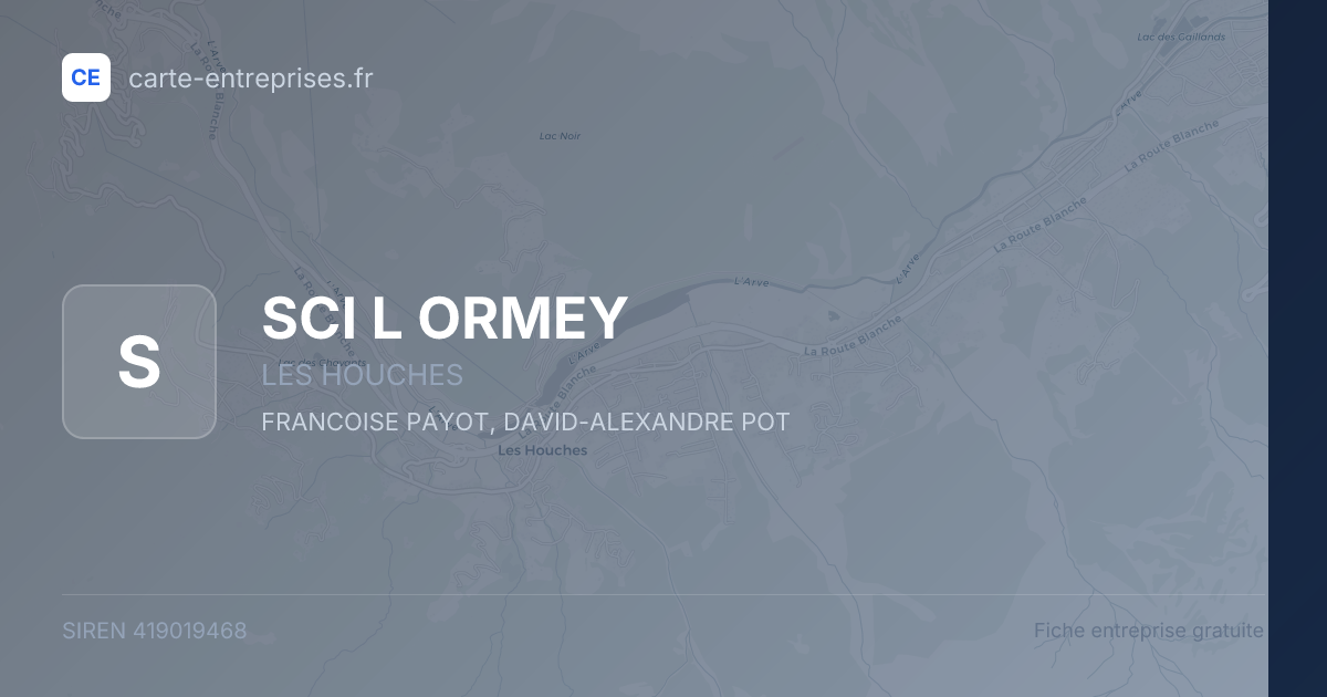 SCI L ORMEY — 419019468 — fiche entreprise