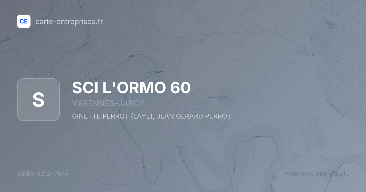 SCI L'ORMO 60 — 421247644 — fiche entreprise