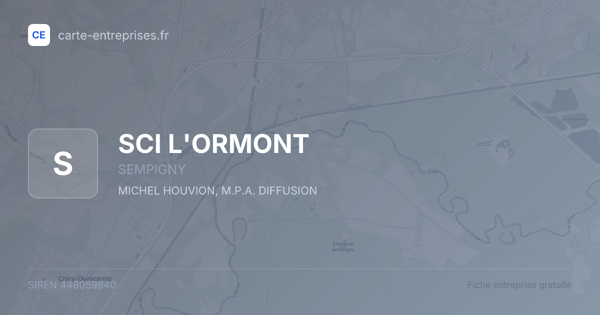 SCI L'ORMONT — 448059840 — fiche entreprise