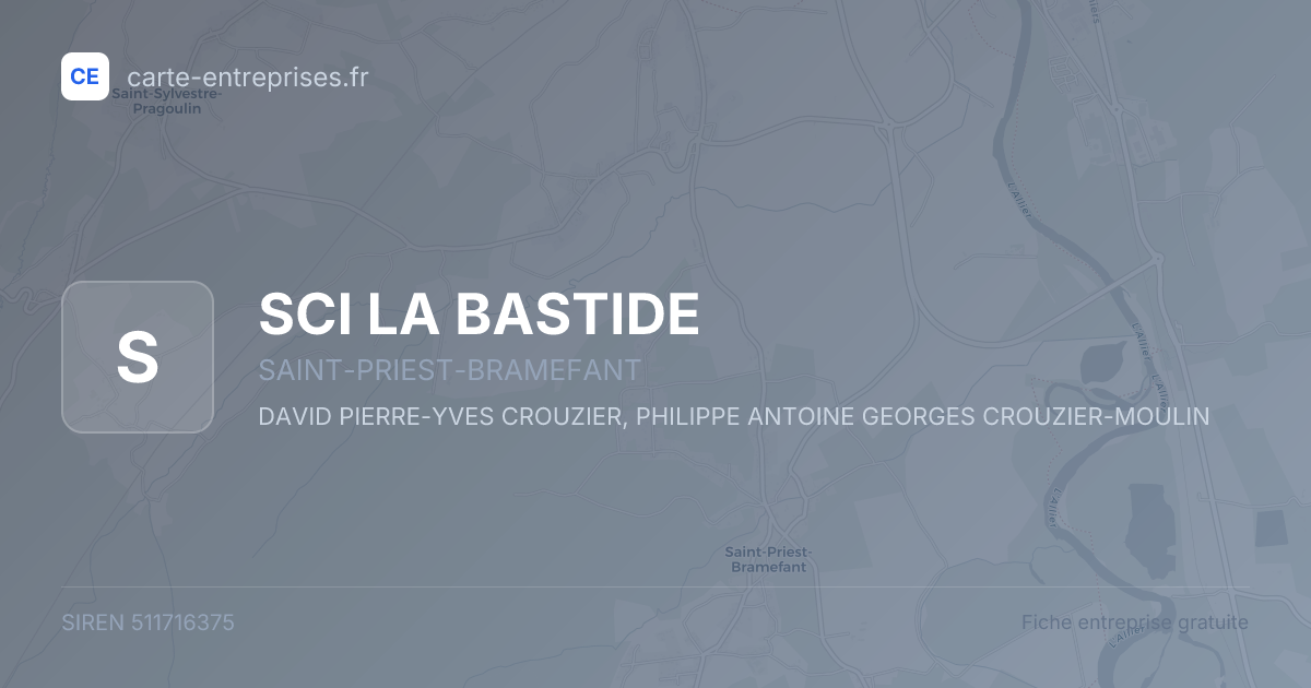 SCI LA BASTIDE — 511716375 — fiche entreprise