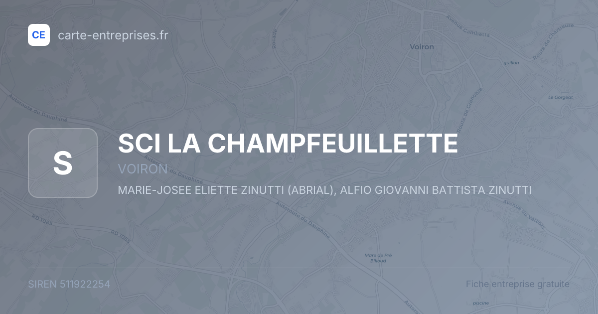 SCI LA CHAMPFEUILLETTE — 511922254 — fiche entreprise