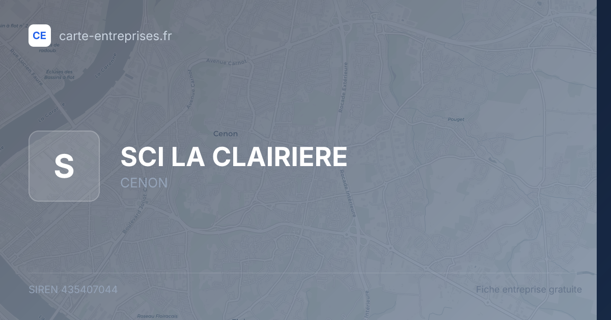 SCI LA CLAIRIERE — 435407044 — fiche entreprise
