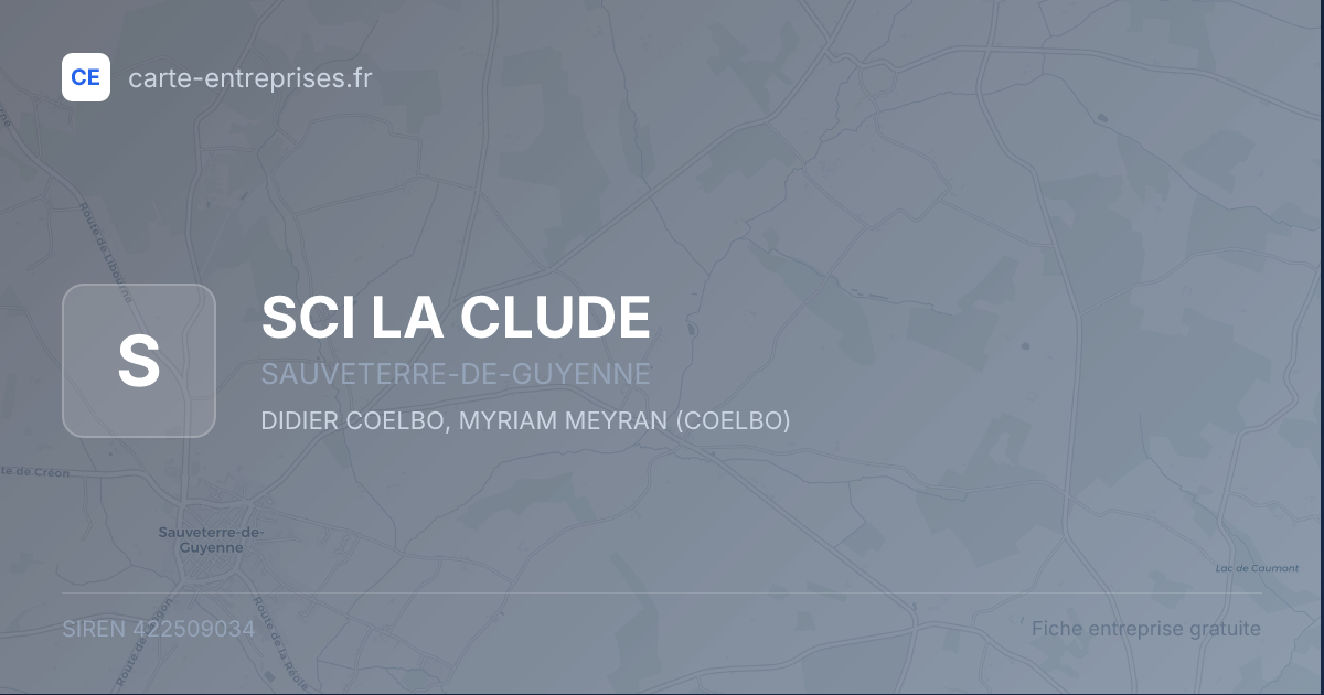 SCI LA CLUDE — 422509034 — fiche entreprise