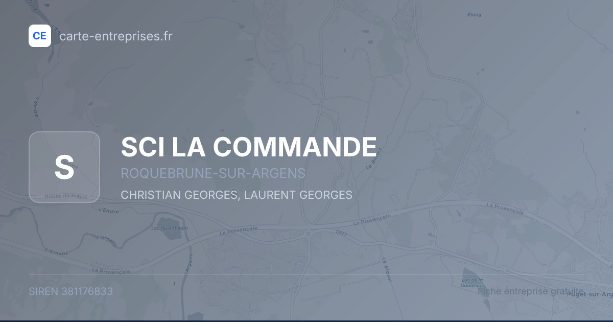 SCI LA COMMANDE — 381176833 — fiche entreprise