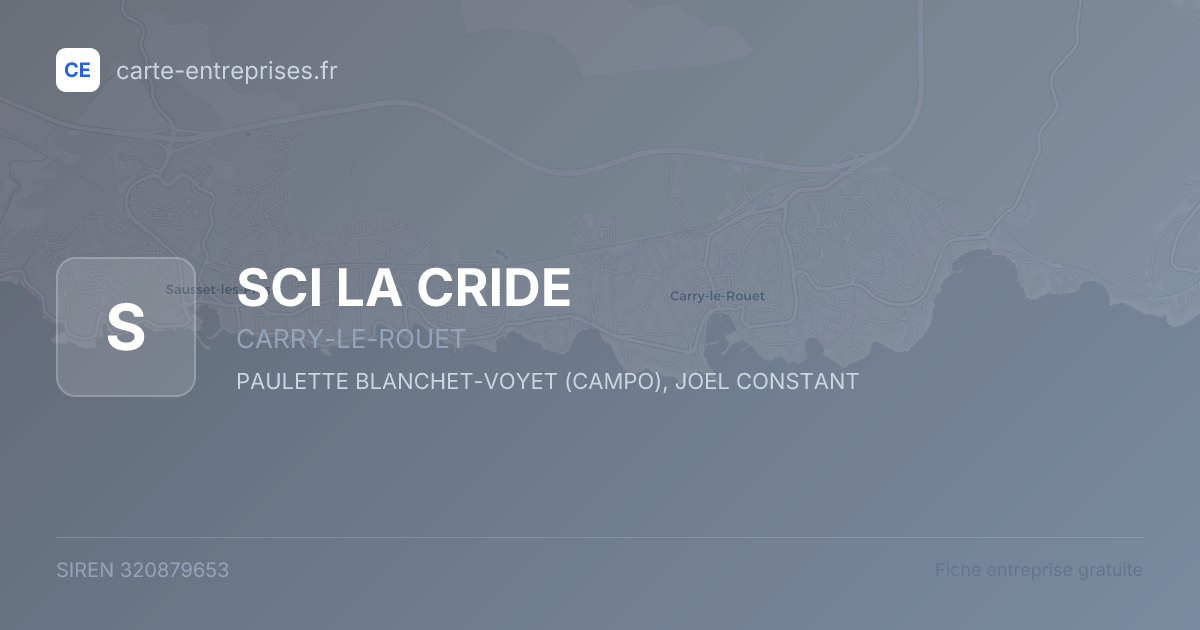SCI LA CRIDE — 320879653 — fiche entreprise
