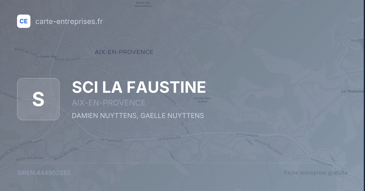 SCI LA FAUSTINE — 444902282 — fiche entreprise