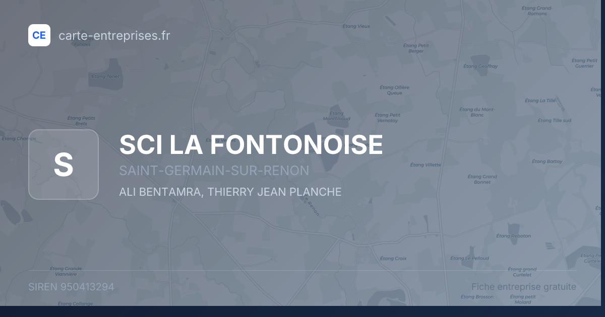 SCI LA FONTONOISE — 950413294 — fiche entreprise