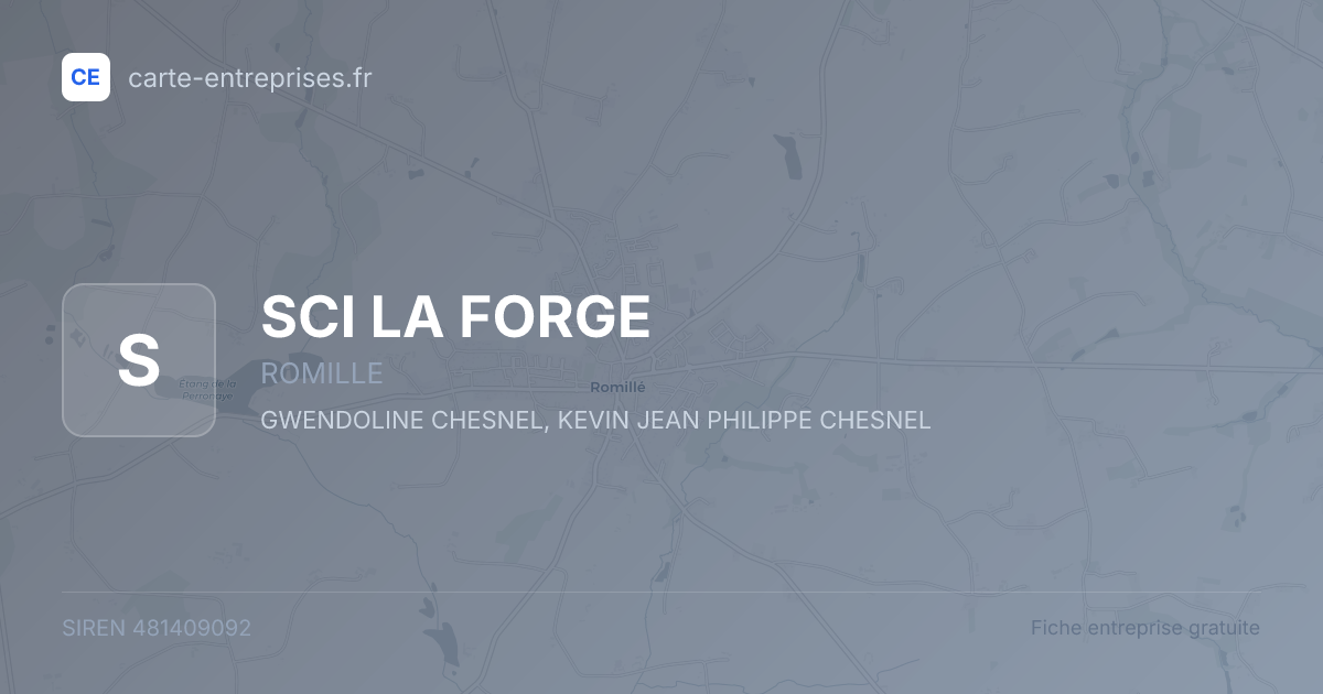 SCI LA FORGE — 481409092 — fiche entreprise