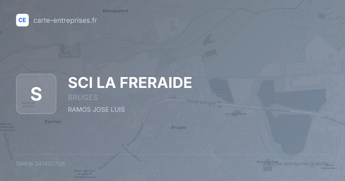 SCI LA FRERAIDE — 341407708 — fiche entreprise