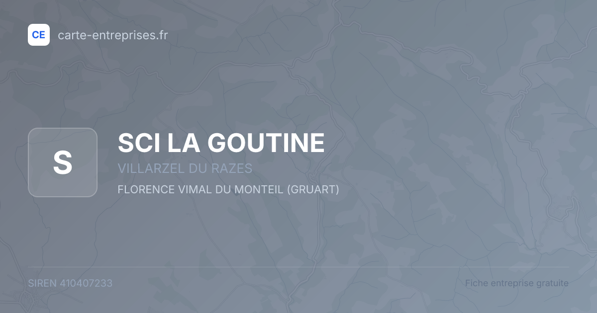 SCI LA GOUTINE — 410407233 — fiche entreprise