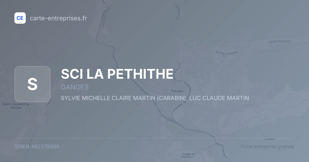 SCI LA PETHITHE — 482379468 — fiche entreprise