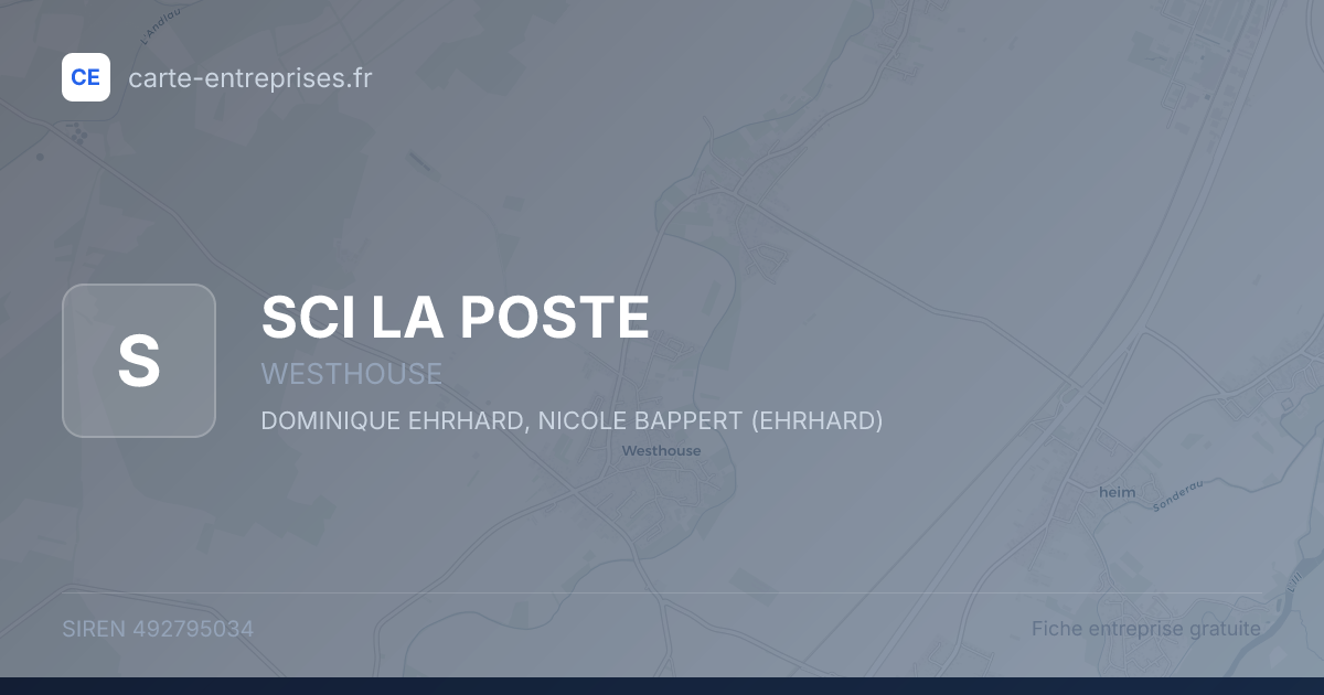 SCI LA POSTE — 492795034 — fiche entreprise