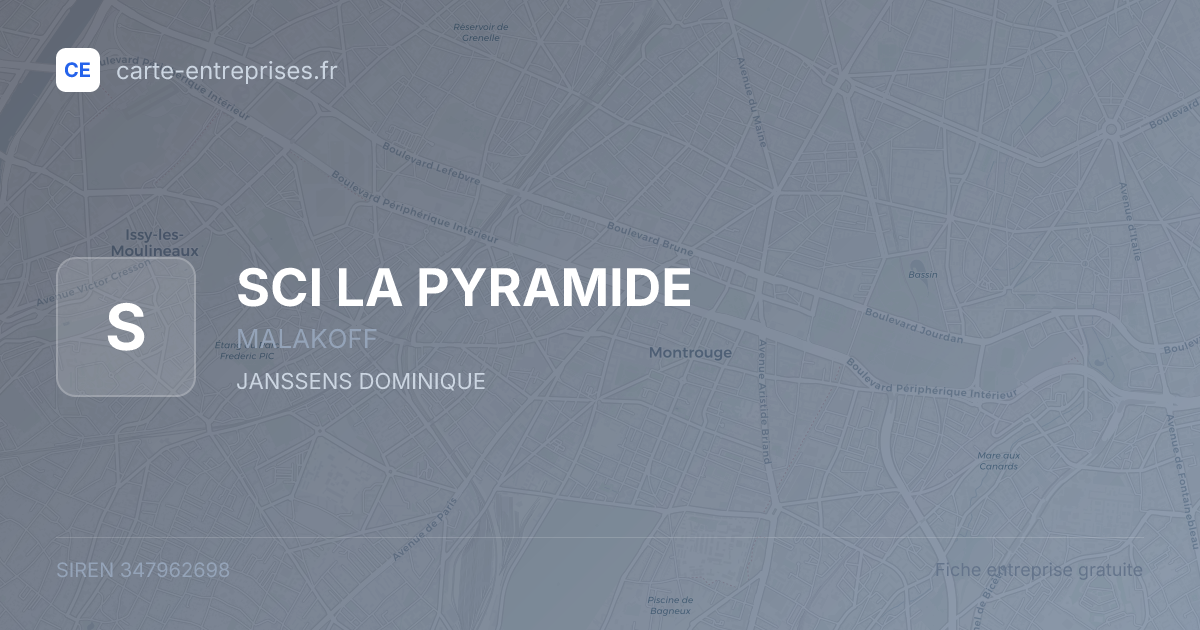SCI LA PYRAMIDE — 347962698 — fiche entreprise