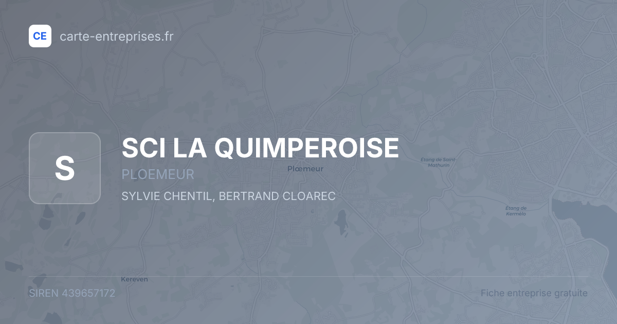 SCI LA QUIMPEROISE — 439657172 — fiche entreprise