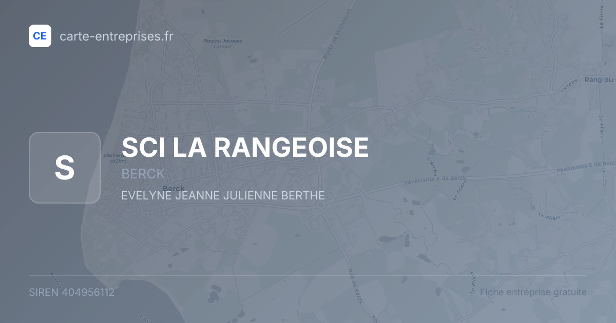 SCI LA RANGEOISE — 404956112 — fiche entreprise