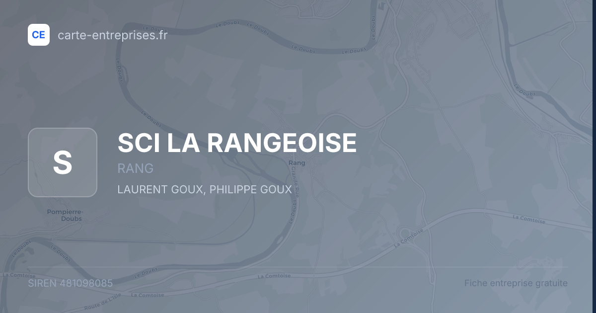 SCI LA RANGEOISE — 481098085 — fiche entreprise