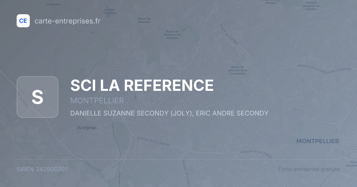 SCI LA REFERENCE — 342900701 — fiche entreprise