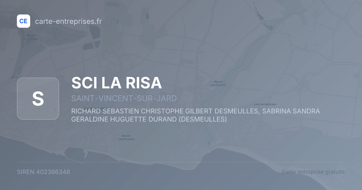 SCI LA RISA — 402366348 — fiche entreprise
