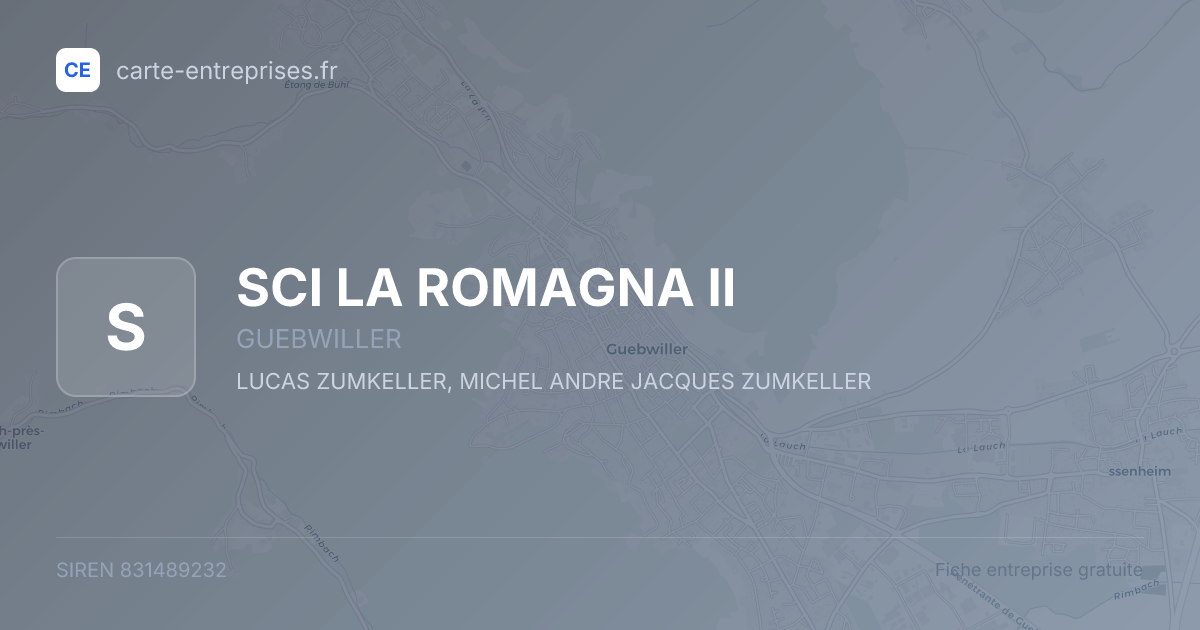 SCI LA ROMAGNA II — 831489232 — fiche entreprise