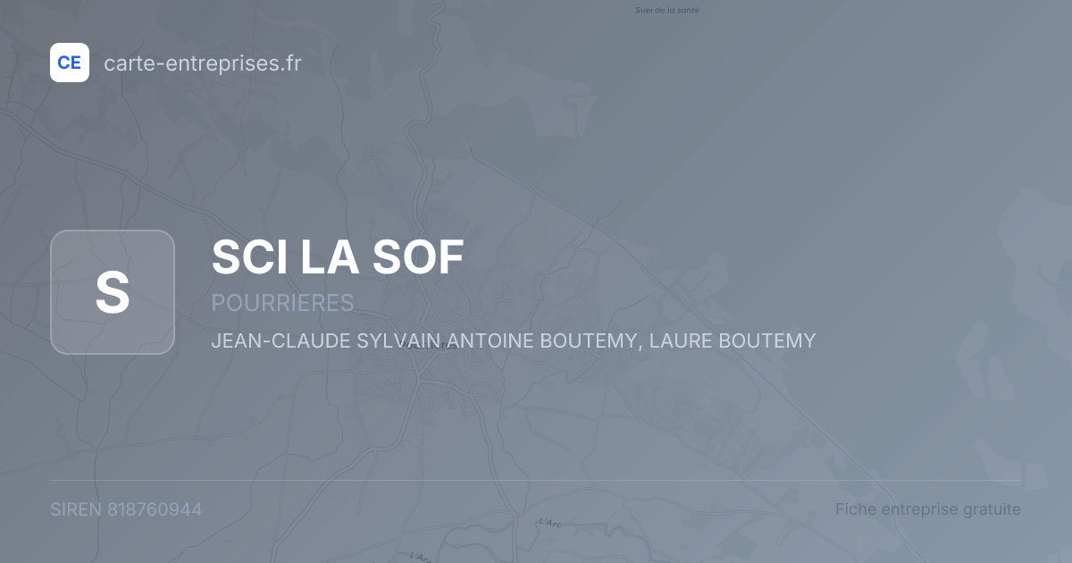 SCI LA SOF — 818760944 — fiche entreprise