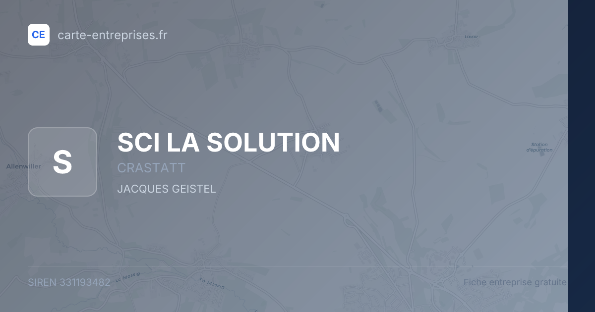 SCI LA SOLUTION — 331193482 — fiche entreprise