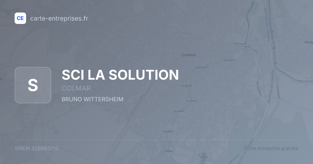 SCI LA SOLUTION — 338863715 — fiche entreprise