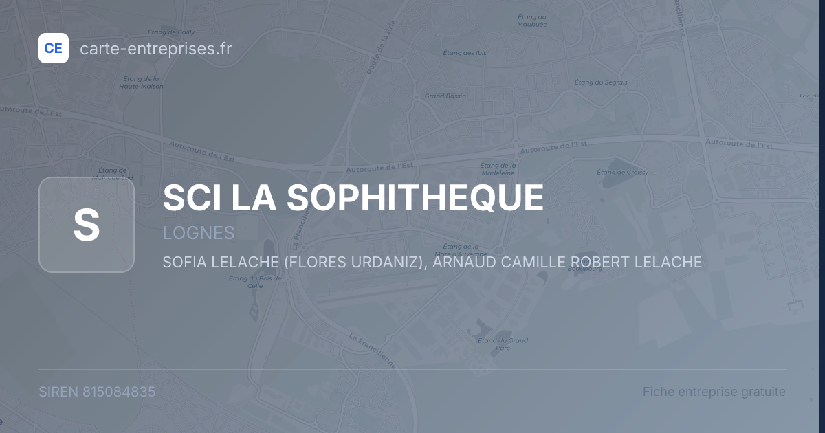 SCI LA SOPHITHEQUE — 815084835 — fiche entreprise