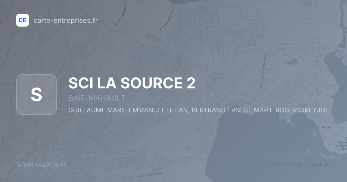 SCI LA SOURCE 2 — 442970646 — fiche entreprise