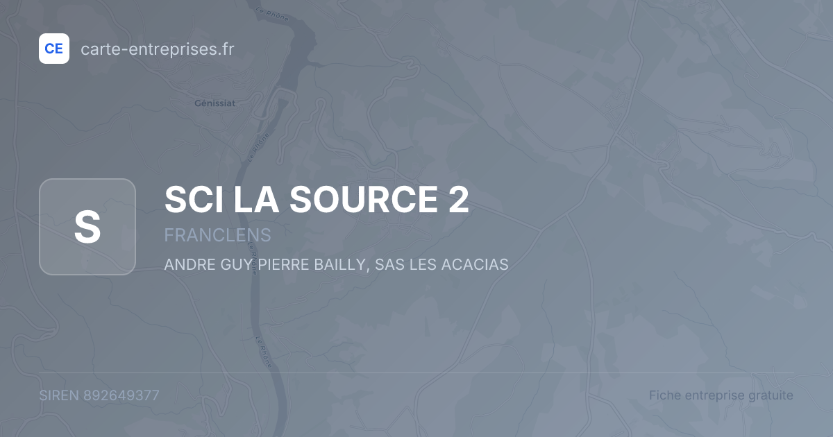 SCI LA SOURCE 2 — 892649377 — fiche entreprise