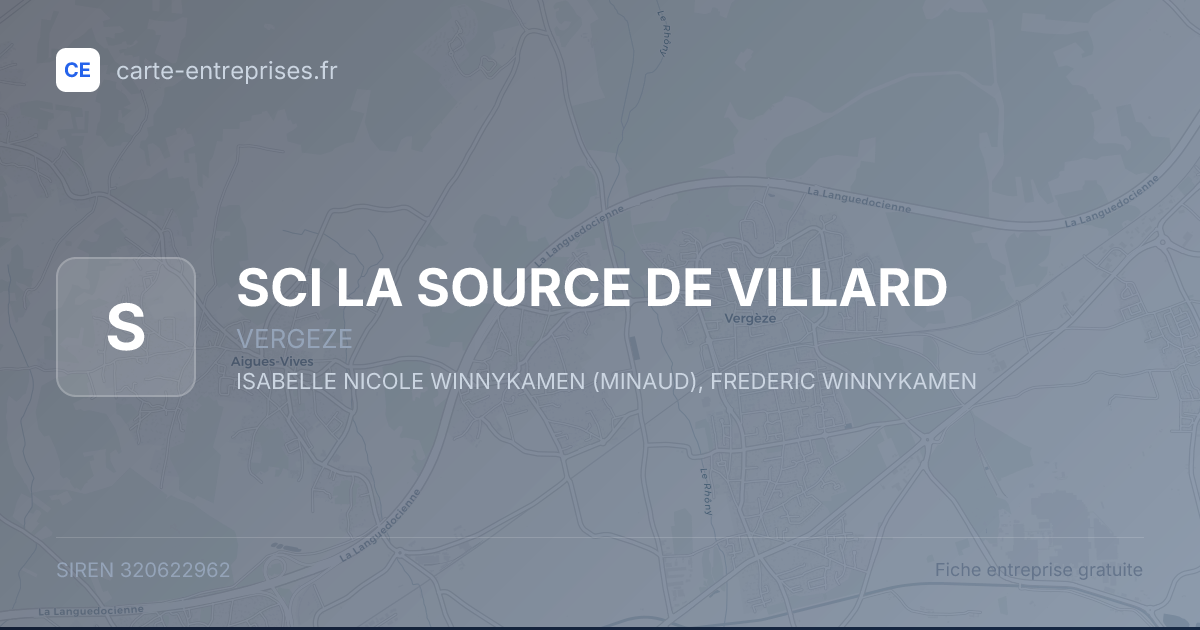 SCI LA SOURCE DE VILLARD — 320622962 — fiche entreprise