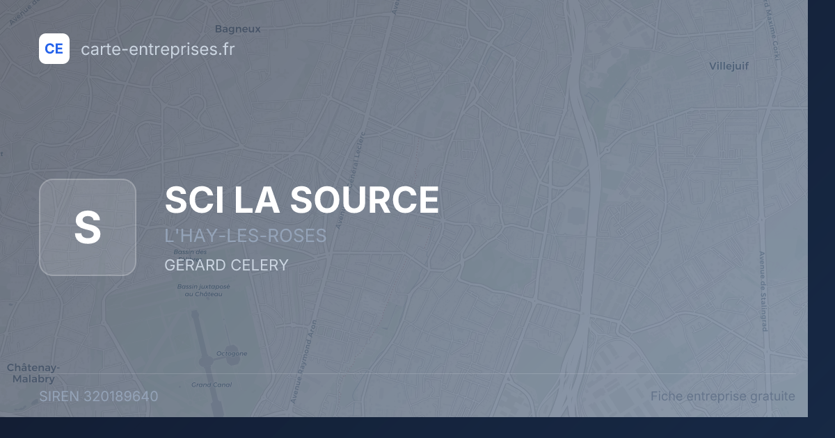 SCI LA SOURCE — 320189640 — fiche entreprise