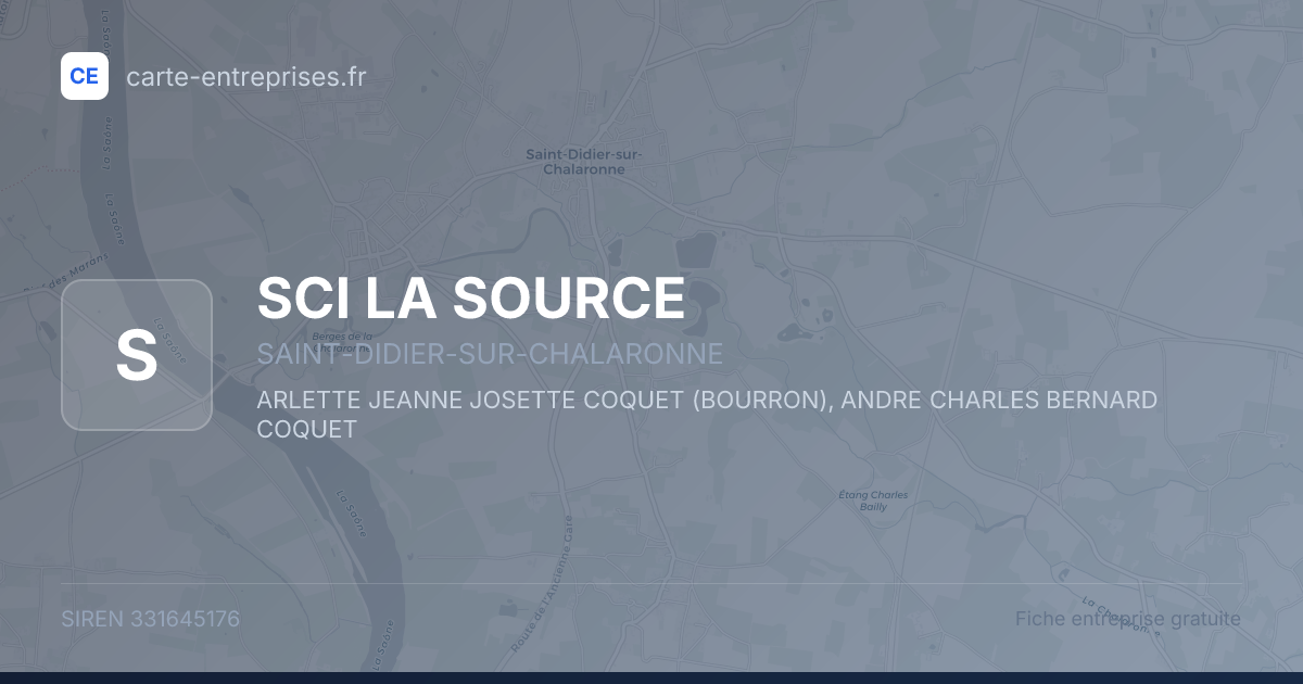 SCI LA SOURCE — 331645176 — fiche entreprise
