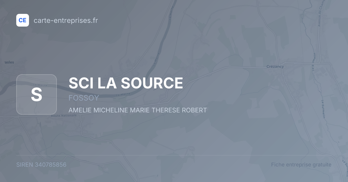 SCI LA SOURCE — 340785856 — fiche entreprise