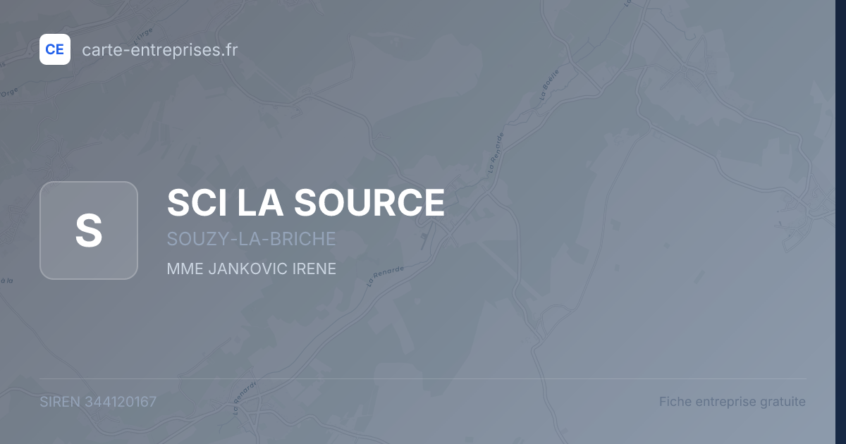 SCI LA SOURCE — 344120167 — fiche entreprise