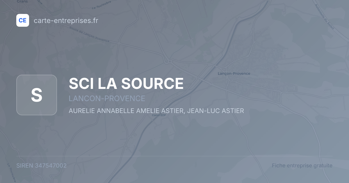 SCI LA SOURCE — 347547002 — fiche entreprise