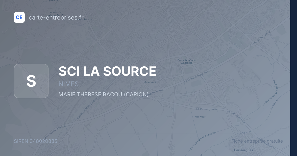 SCI LA SOURCE — 348020835 — fiche entreprise