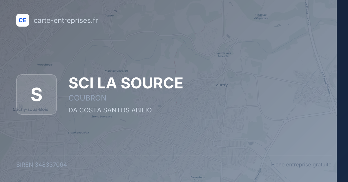 SCI LA SOURCE — 348337064 — fiche entreprise