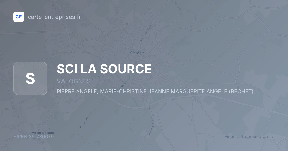 SCI LA SOURCE — 351736079 — fiche entreprise