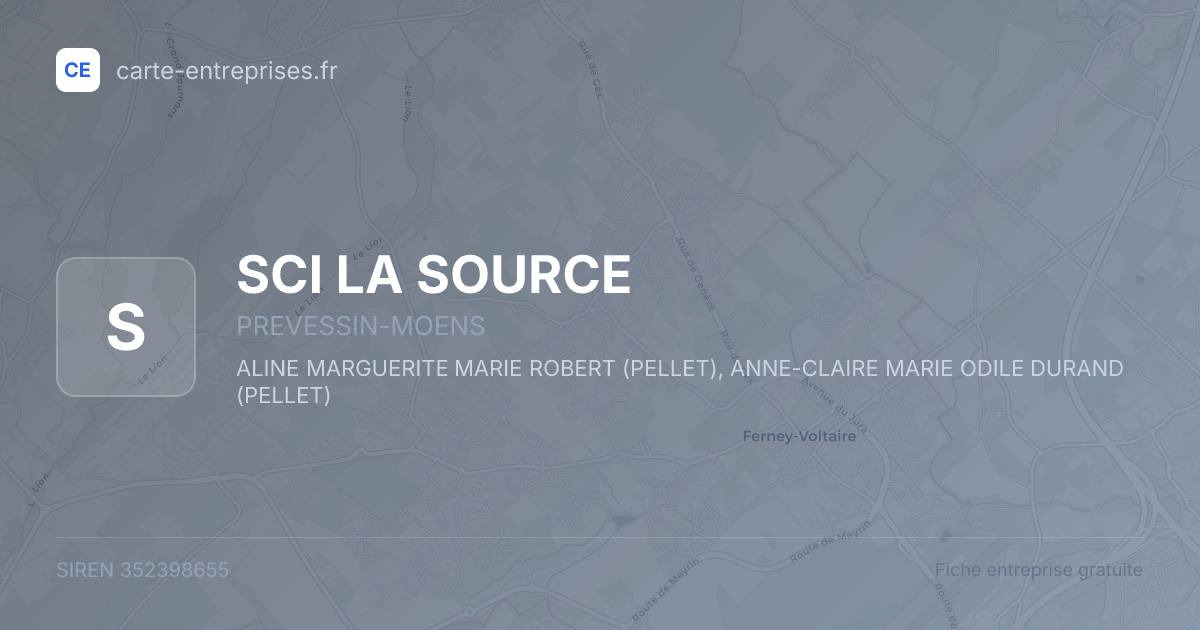 SCI LA SOURCE — 352398655 — fiche entreprise