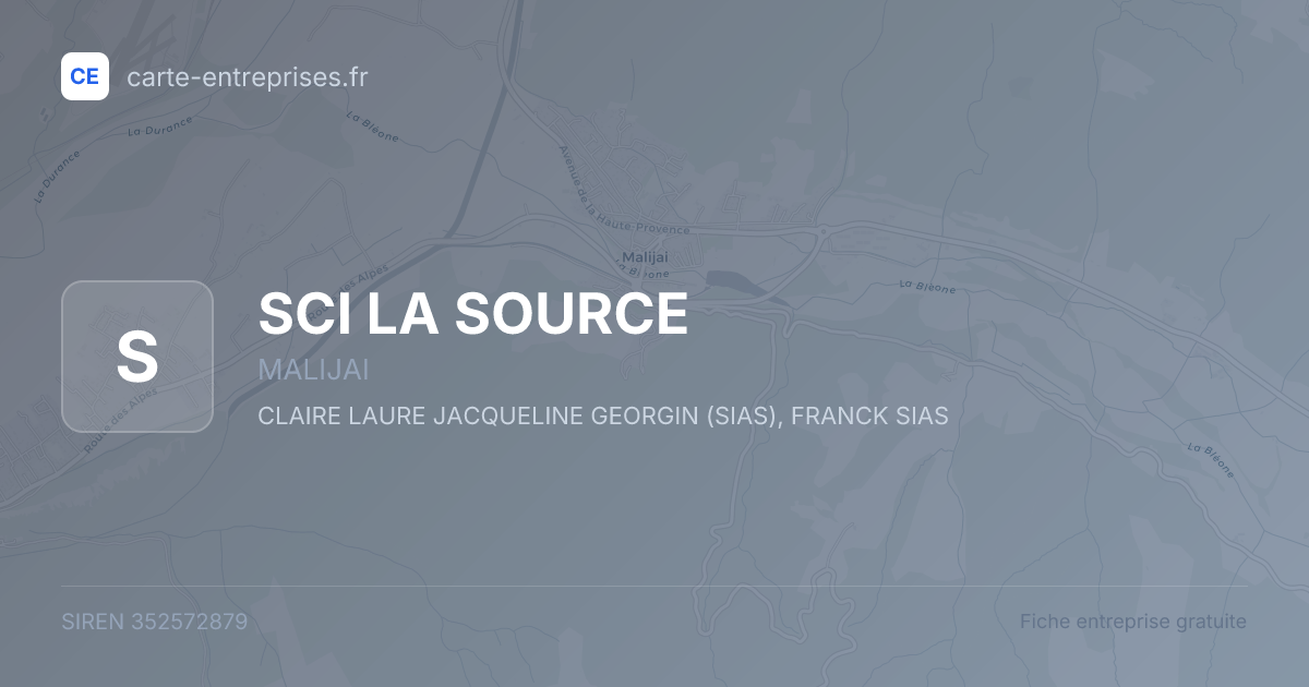 SCI LA SOURCE — 352572879 — fiche entreprise