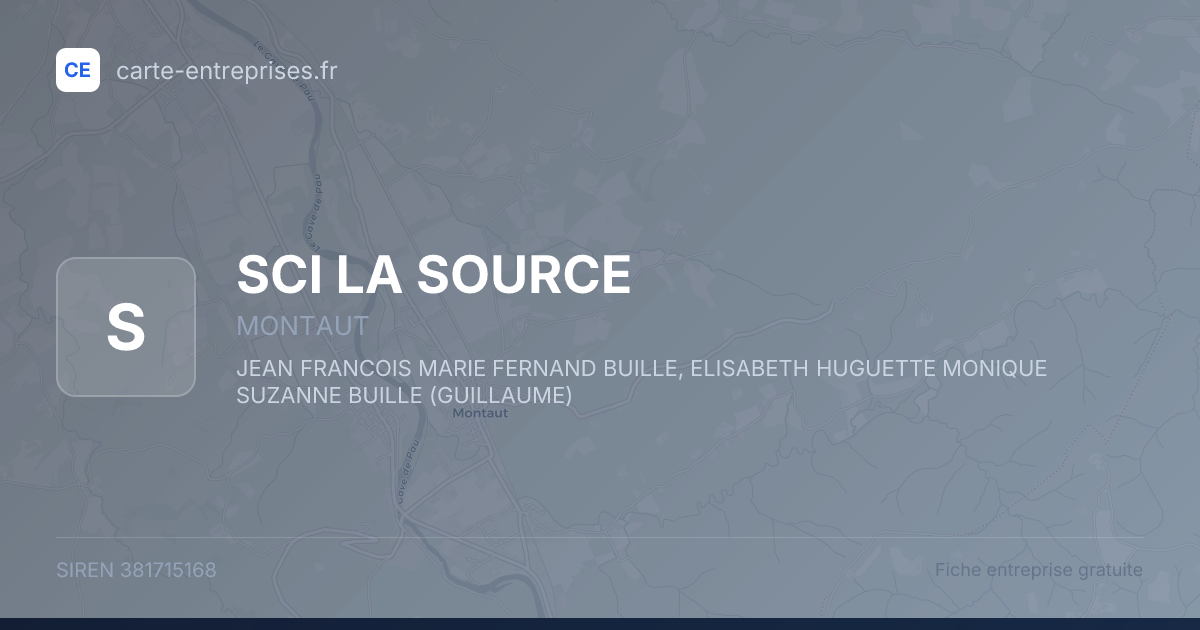 SCI LA SOURCE — 381715168 — fiche entreprise